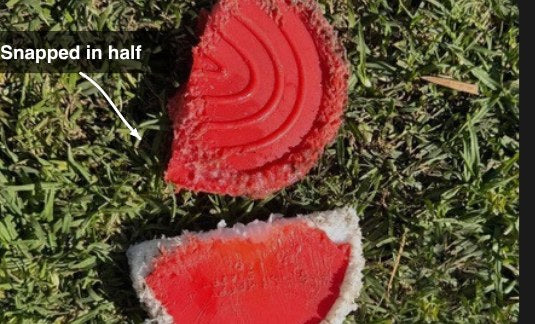 Chewzilla toy snapped in half — covered by the guarantee